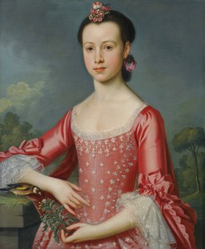 Portrait Of Miss Bache by Christopher Steele Oil Painting