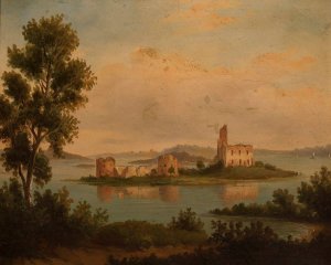 Castle in Trakai by Chrystian Breslauer Oil Painting