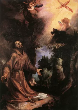 St Francis Receives the Stigmata by Cigoli Oil Painting