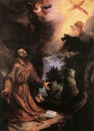 St Francis Receives the Stigmata Oil painting by Cigoli