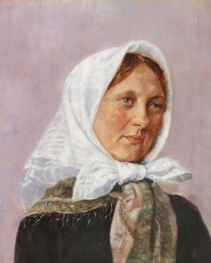 En Skagenspige by Cilius Andersen Oil Painting