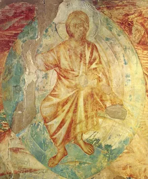 Apocalyptical Christ Detail painting by Cimabue