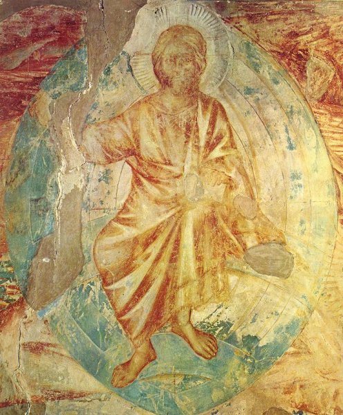 Apocalyptical Christ Detail  by Cimabue - Hand-Painted Oil Painting Reproduction