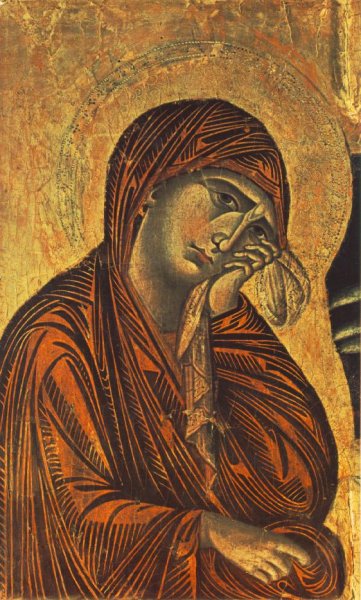 Crucifix Detail by Cimabue - Hand-Painted Oil Painting Reproduction