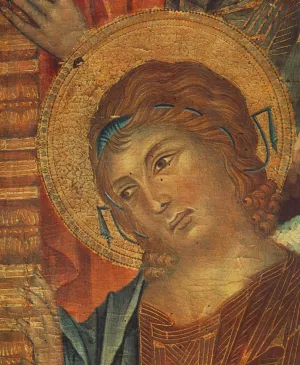 The Madonna in Majesty Maesta Detail by Cimabue - Oil Painting Reproduction