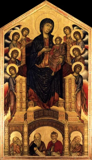 The Madonna in Majesty Maesta Oil painting by Cimabue