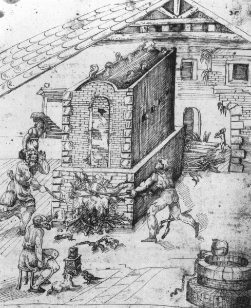 Main Product Photo of Putting into Oven and First Firing Painting by Cipriano Di Michele Piccolpasso