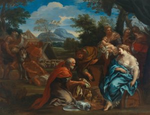 Laban Searching for the Idols by Ciro Ferri Oil Painting