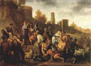 Moses Ordering the Slaughter of the Midianitic by Claes Cornelisz Moeyaert - Oil Painting Reproduction