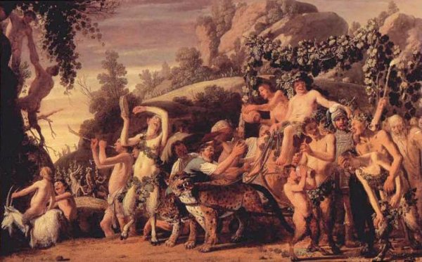 Main Product Photo of Triumph of Bacchus Painting by Claes Cornelisz Moeyaert