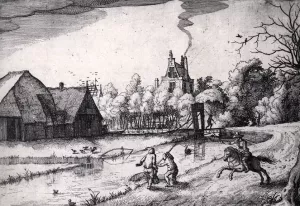 Jan Deyman's Country House and Orchard Oil painting by Claes Jansz Visscher The Younger