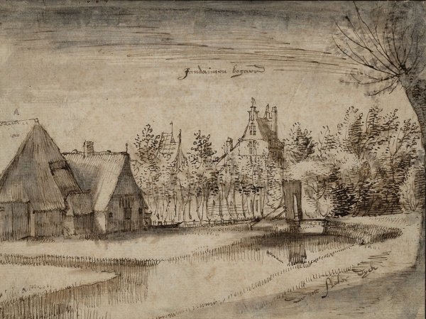 Jan Deyman's Country House and Orchard by Claes Jansz Visscher The Elder - Hand-Painted Oil Painting Reproduction