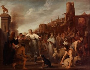 Sacrifice of Jeroboam by Claes Moeyaert Oil Painting