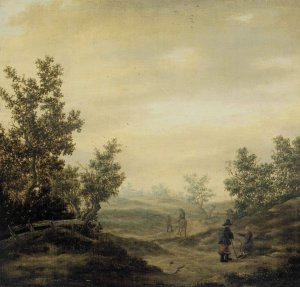 Road in the Dunes by Claes Van Beresteyn Oil Painting