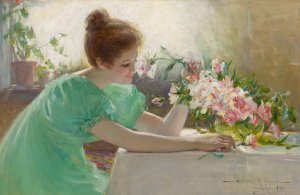Fragrant Flower by Clara Hoffman Oil Painting