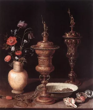 Still-Life with Flowers and Goblets by Clara Peeters Oil Painting