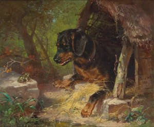 Der Frosch by Clara Von Wille Oil Painting