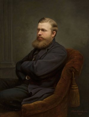 Portrait of a man by Clara Wilhelmine Oenicke Oil Painting