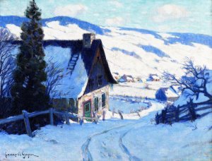 A Farm, Last Rauys Oil painting by Clarence Gagnon
