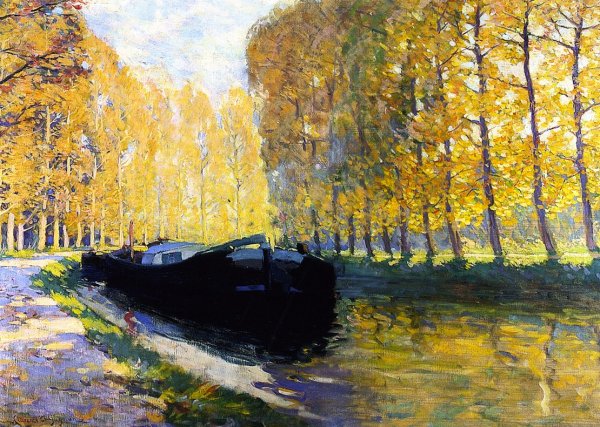 Main Product Photo of Canal du Loing Painting by Clarence Gagnon