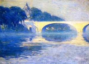 Early Morning Mist, Pont-de-l'Arche painting by Clarence Gagnon