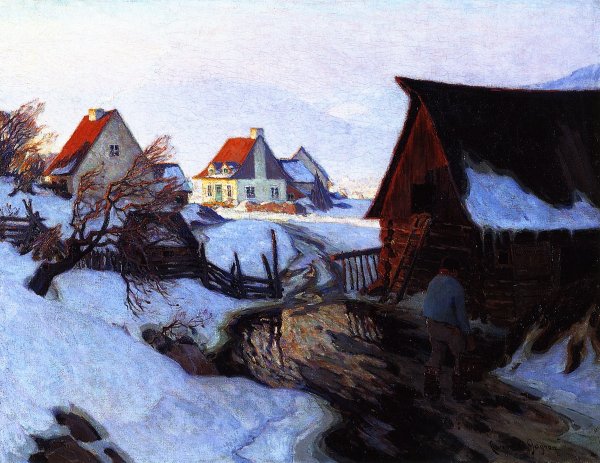 Main Product Photo of Early Morning on March Painting by Clarence Gagnon
