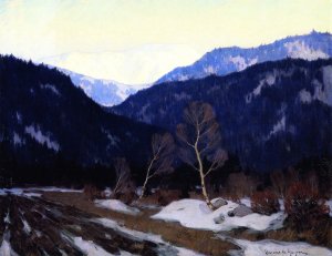 Early Spring Morning in the Laurentian Wilds by Clarence Gagnon Oil Painting