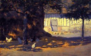 Farmyard, France by Clarence Gagnon Oil Painting