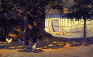 Farmyard, France Oil painting by Clarence Gagnon