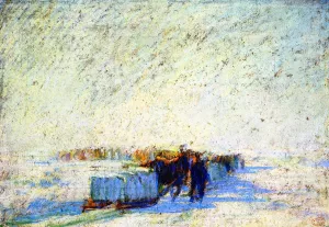 Ice Bridge by Clarence Gagnon Oil Painting