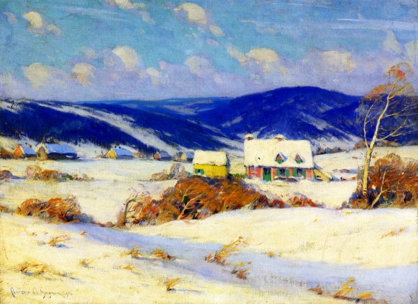 Main Product Photo of In the Laurentians, Winter Painting by Clarence Gagnon