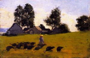 Landscape at Saint-Joachim by Clarence Gagnon Oil Painting