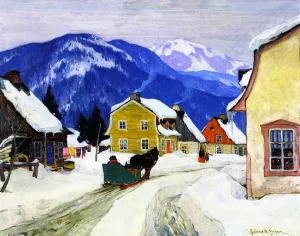 Laurentian Village by Clarence Gagnon Oil Painting