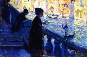 On the Rialto, Venice painting by Clarence Gagnon
