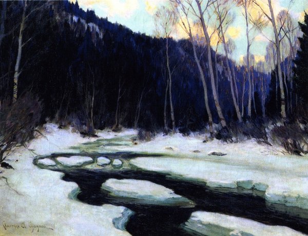 Main Product Photo of River Thaw Painting by Clarence Gagnon