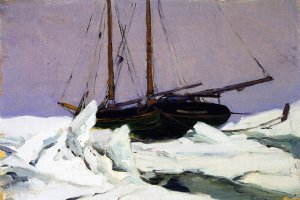 Schooner in the Ice Pack (study) Oil painting by Clarence Gagnon