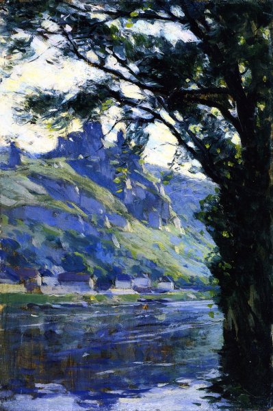 Summer Day, Les Andelys, Normandy by Clarence Gagnon - Hand-Painted Oil Painting Reproduction