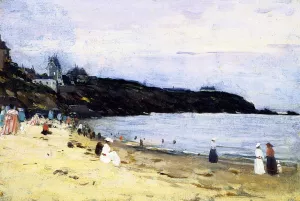 The Beach at Saint-?nogat, Brittany Oil painting by Clarence Gagnon