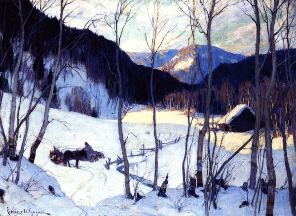 The Clearing in the Woods by Clarence Gagnon - Hand-Painted Oil Painting Reproduction
