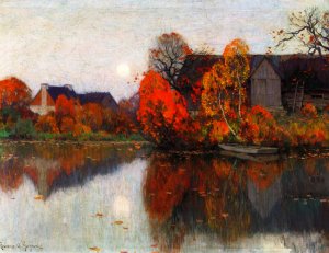 The Pond in October Oil painting by Clarence Gagnon