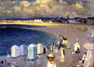 The Two Beaches, Parame, Saint-Malo by Clarence Gagnon Oil Painting