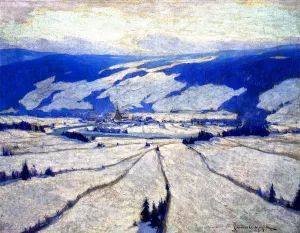 The Valley in December by Clarence Gagnon Oil Painting