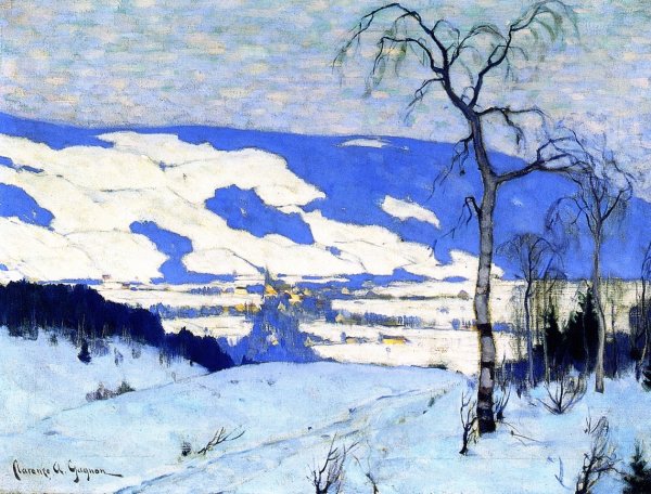 Twilight, Baie-Saint-Paul by Clarence Gagnon - Hand-Painted Oil Painting Reproduction
