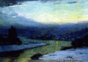Twilight painting by Clarence Gagnon