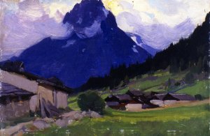 Valloire, Haute-Savoie, France Oil painting by Clarence Gagnon