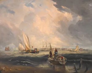 Bligh Sands, Sheerness by Clarkson Stanfield Oil Painting