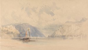 Castles of Rheinfels and Thurnberg on the Rhine by Clarkson Stanfield Oil Painting