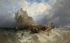 Mount St Michael, Cornwall by Clarkson Stanfield Oil Painting