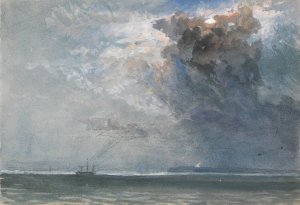 Ship at Sea during a Storm by Clarkson Stanfield Oil Painting