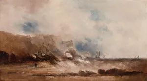 Ships at Sea by Clarkson Stanfield Oil Painting